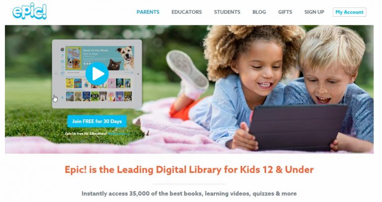 Epic! is giving out free parent accounts that are valid until June 30th, 2020
