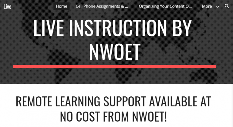 Free remote learning PD webinars from NWOET