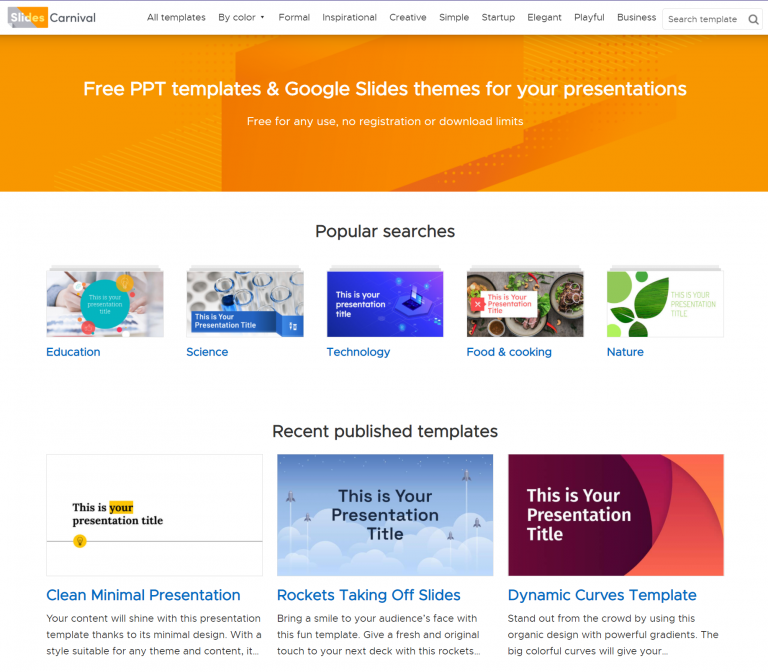 Good looking templates for Google Slides
